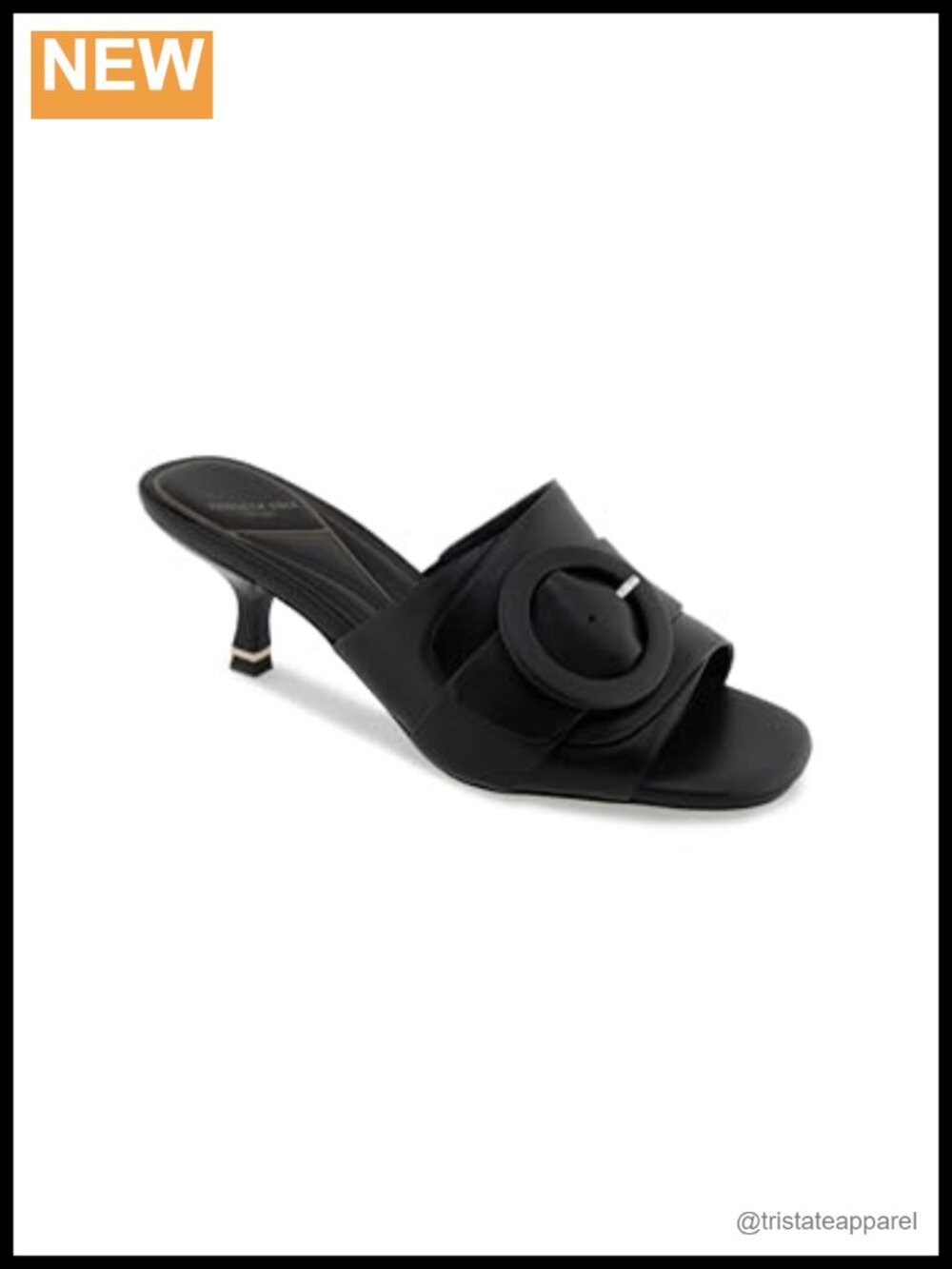 Suede Slingback Kitten Heel Dress Sandal with Buckle